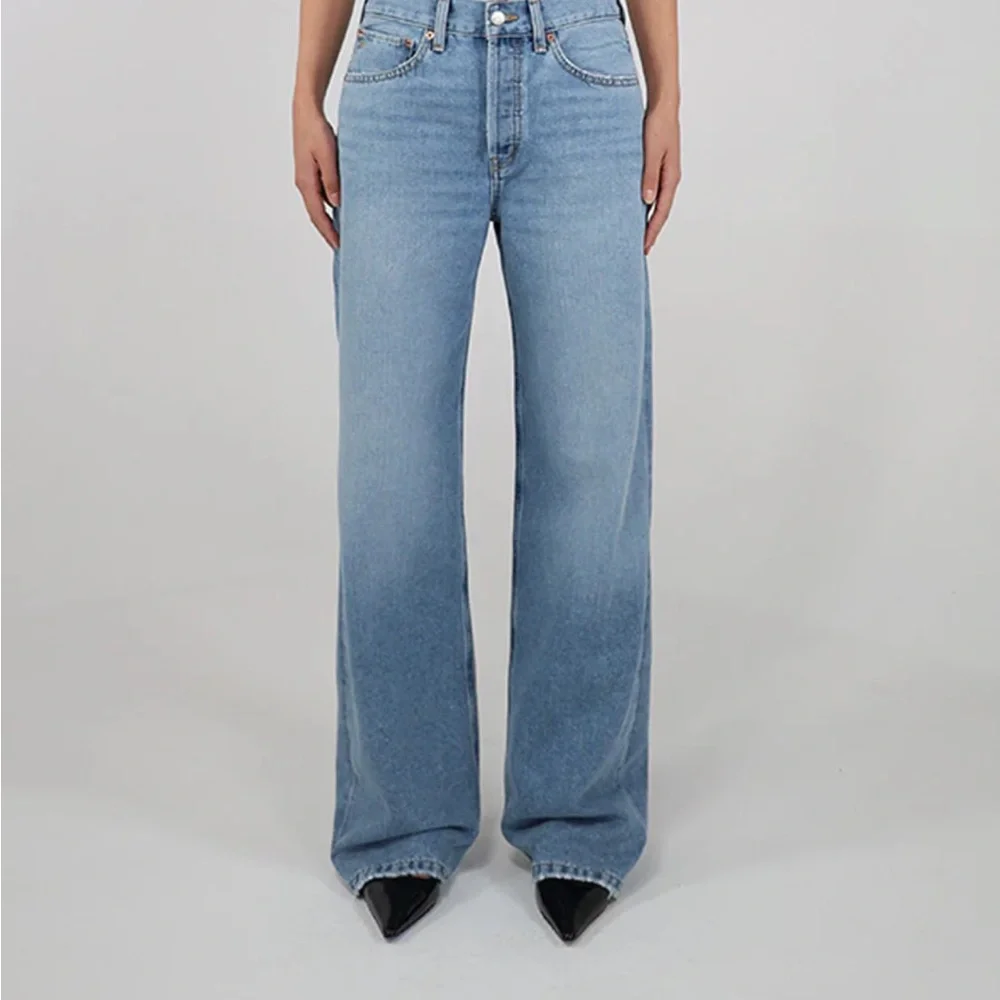 Etica Sky Blue Wide Leg Jeans - Picture 1 of 6